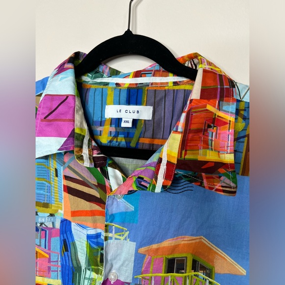 Le Club short sleeve shirt in Miami print - Picture 3 of 5